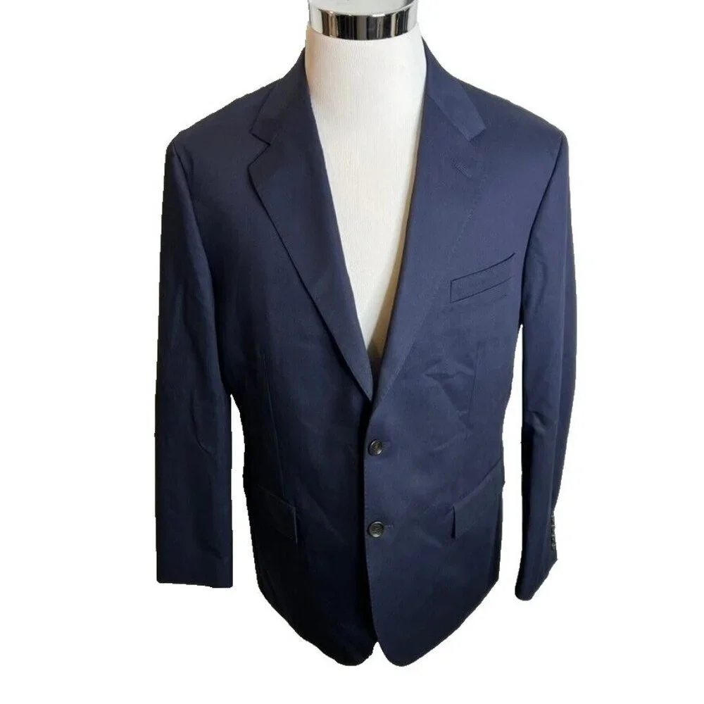J.Crew $298 Crosby Classic Fit Suit Jacket Italian Chino Navy 34S BQ427 - Picture 2 of 14
